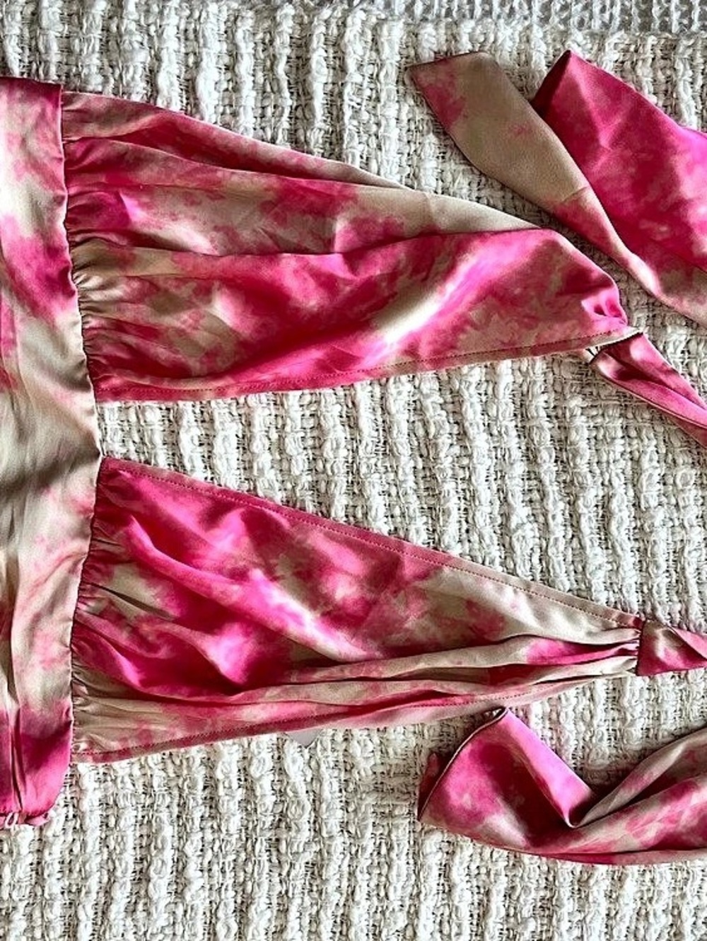 Lovers and Friends Tie-Dye Mini Dress in Pink & White Size Small NWT